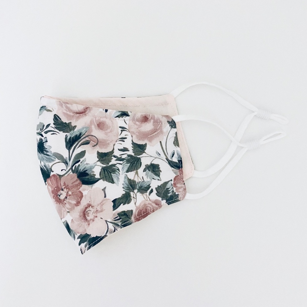 Pink Floral Mask